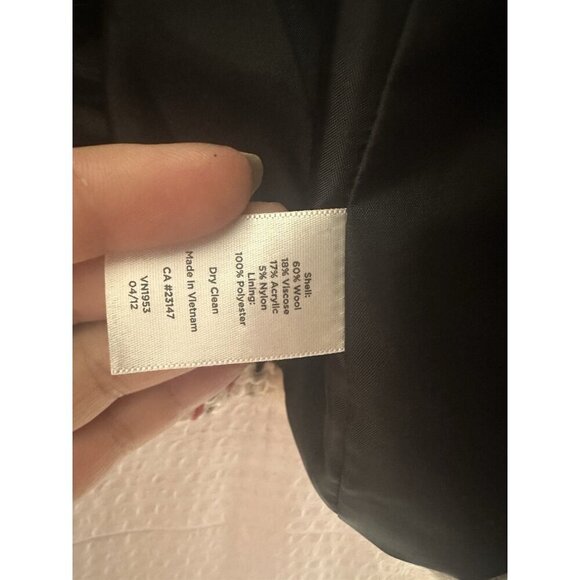 Talbots Tweed Wool Blend Blazer Jacket Red/Black/White Size 4 - Picture 10 of 16